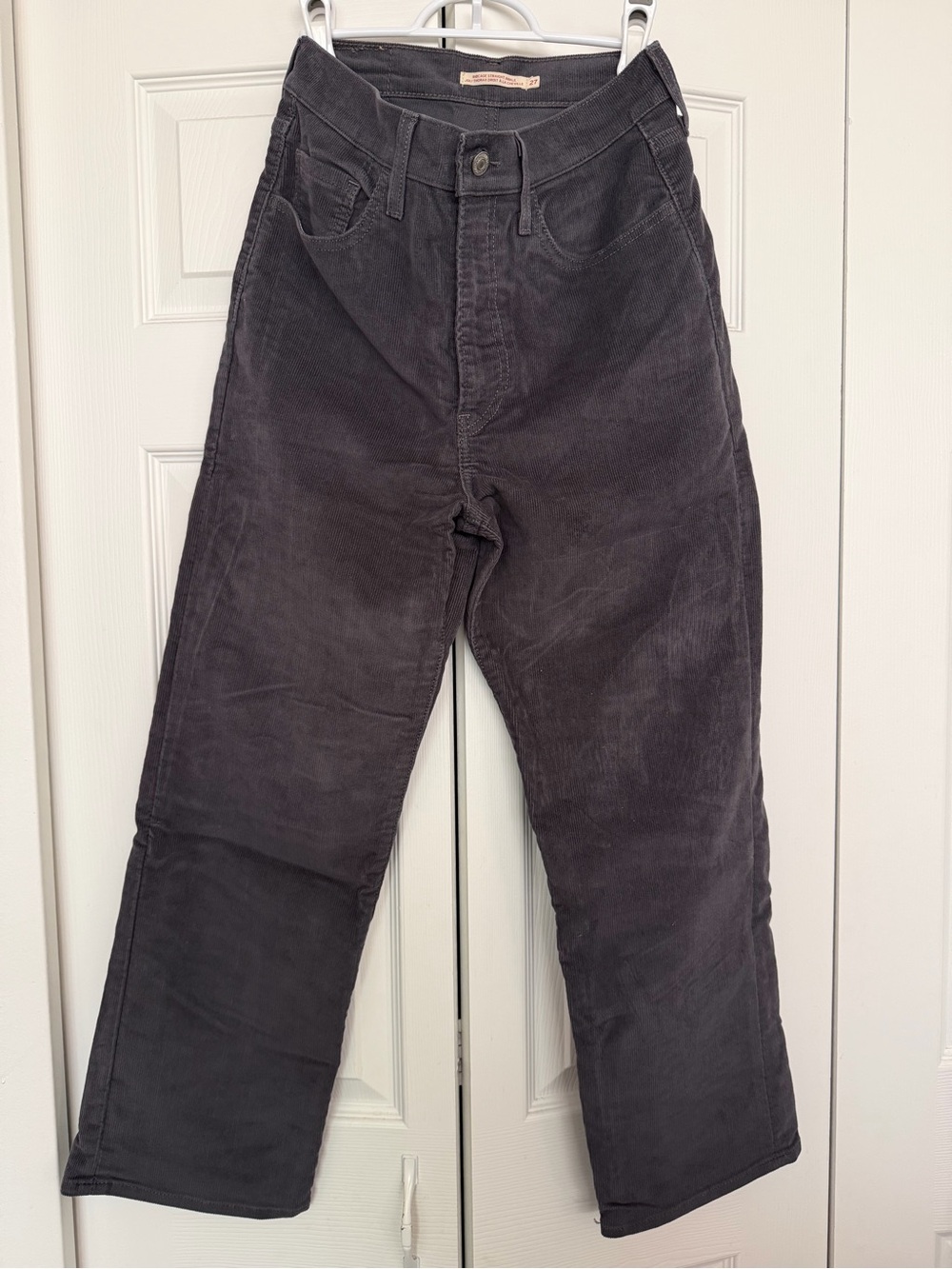 Women’s Corduroy Pants in Charcoal Gray